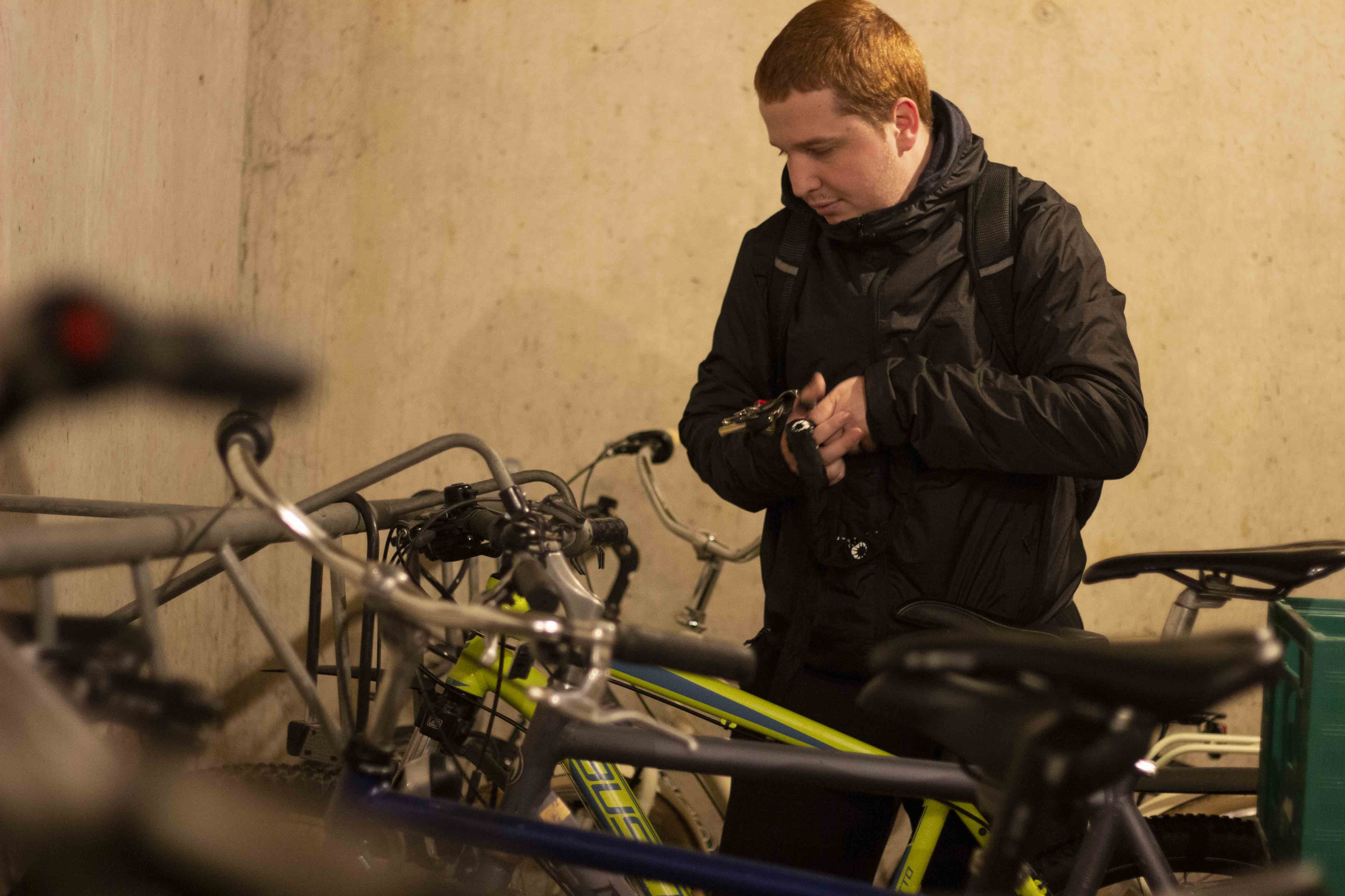Image of biker with a helmet