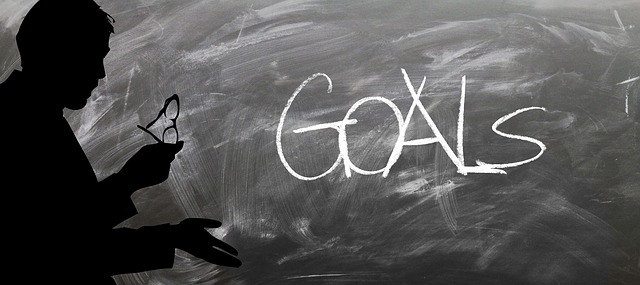 Image of board with the word goal