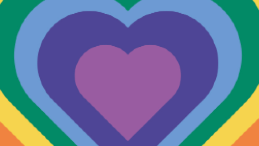 blurred image of colorful hearts